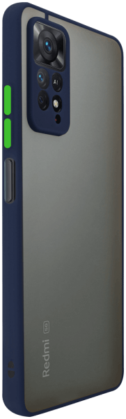 Xiaomi Redmi Note 11 Pro 5G kemény hátlap Vennus Button Bumper sötétkék
