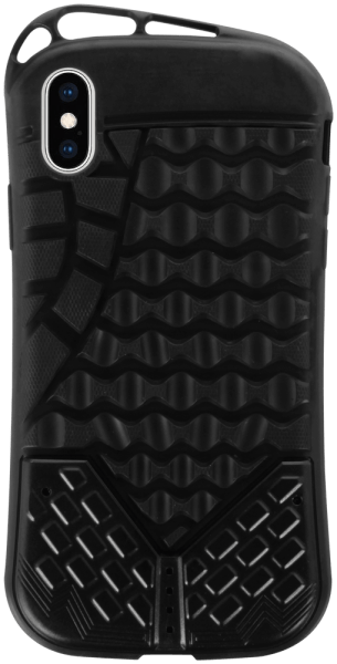 Apple iPhone X ütésálló tok autógumi mintás fekete