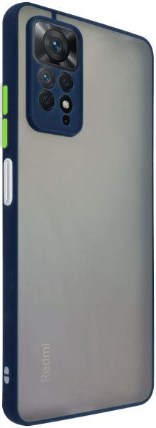 Xiaomi Redmi Note 11 Pro kemény hátlap Vennus Button Bumper sötétkék