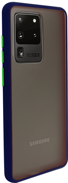 Samsung Galaxy S20 Ultra 5G (SM-G988B) kemény hátlap Vennus Button Bumper sötétkék