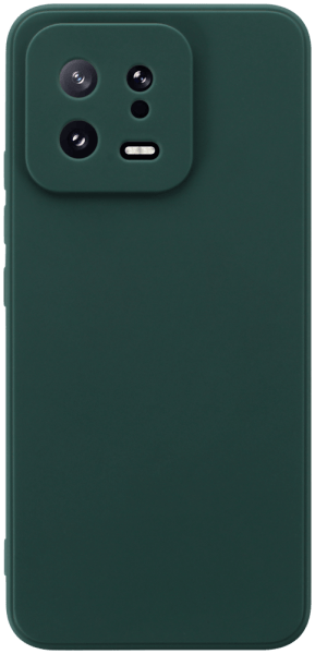 Xiaomi 13 szilikon tok kameravédővel matt sötétzöld