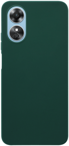 Oppo A17 szilikon tok matt sötétzöld