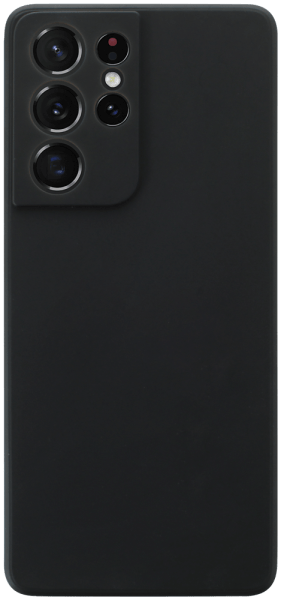 Samsung Galaxy S21 Ultra 5G (SM-G998B) szilikon tok kameravédővel matt fekete