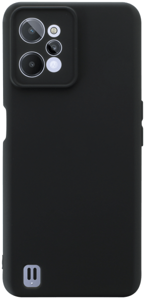 Realme C31 szilikon tok kameravédővel matt fekete