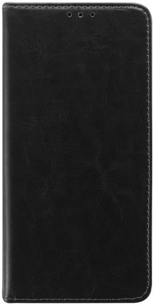 Xiaomi Redmi 9C NFC oldalra nyíló flipes bőrtok valódi bőr fekete