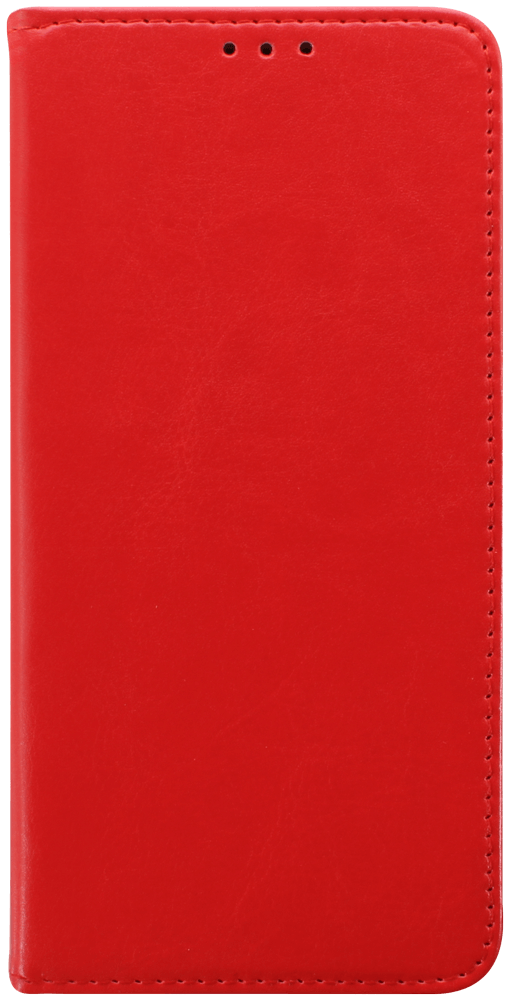 Xiaomi Redmi 9C oldalra nyíló flipes bőrtok valódi bőr piros