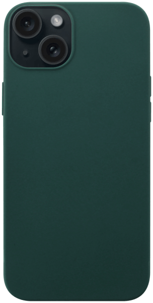 Apple iPhone 15 Plus szilikon tok matt sötétzöld