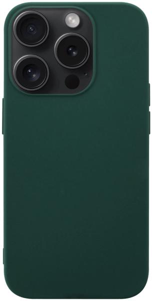 Apple iPhone 15 Pro szilikon tok matt sötétzöld