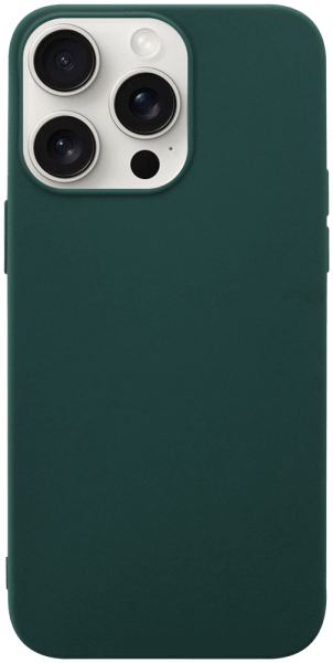 Apple iPhone 15 Pro Max szilikon tok matt sötétzöld