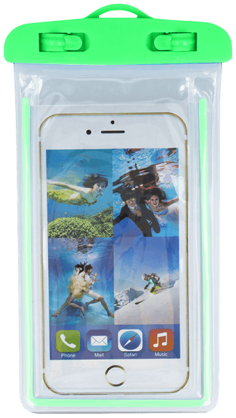 Nokia 6 Dual vízálló tok univerzális fluoreszkáló zöld