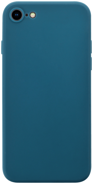 Apple iPhone SE (2020) szilikon tok kameravédővel matt sötétkék