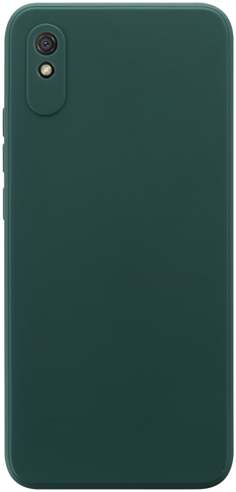 Xiaomi Redmi 9A szilikon tok kameravédővel matt sötétzöld