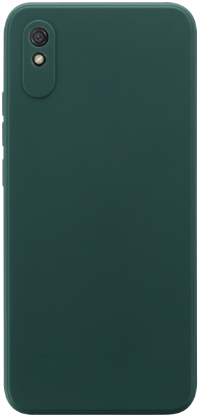Xiaomi Redmi 9AT szilikon tok kameravédővel matt sötétzöld