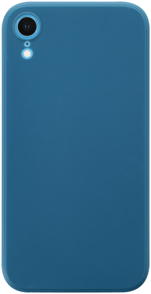Apple iPhone XR szilikon tok kameravédővel matt sötétkék