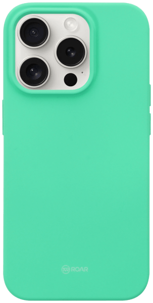 Apple iPhone 15 Pro szilikon tok gyári ROAR mentazöld