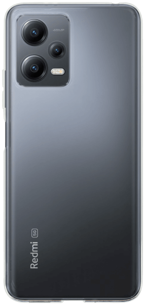 Xiaomi Redmi Note 12 5G szilikon tok közepesen ütésálló kameravédővel átlátszó