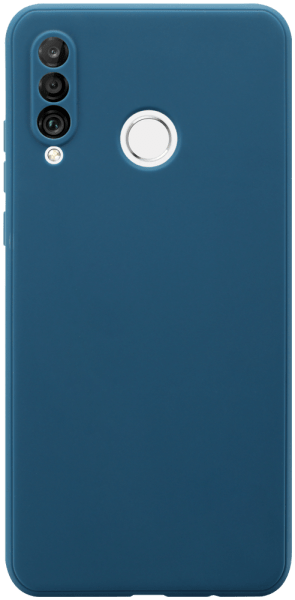 Huawei P30 Lite szilikon tok kameravédővel matt sötétkék