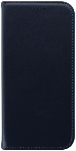 Apple iPhone 15 Pro Max oldalra nyíló flipes bőrtok valódi bőr sötétkék