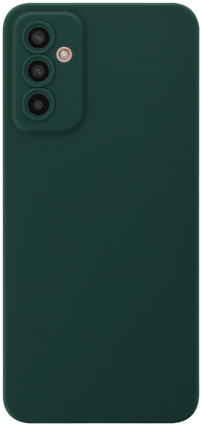 Samsung Galaxy M13 4G (SM-M135F) szilikon tok kameravédővel matt sötétzöld