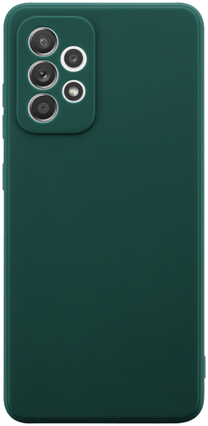 Samsung Galaxy A52 4G (SM-A525F) szilikon tok kameravédővel matt sötétzöld
