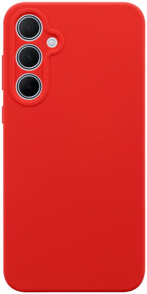 Samsung Galaxy A35 5G (SM-A356B) szilikon tok kameravédővel matt piros