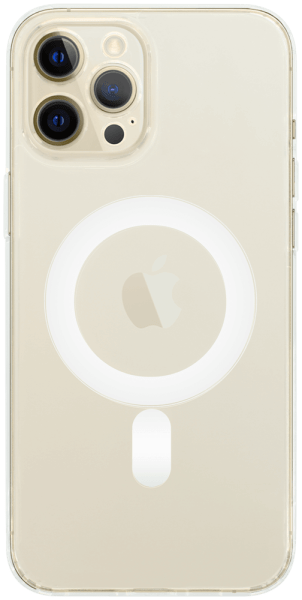 Apple iPhone 12 Pro Max kemény hátlap rejtett légpárnás sarok Gyári MagSilicone kameravédővel átlátszó
