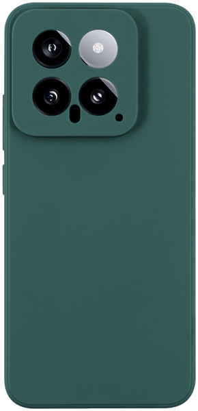 Xiaomi 14 szilikon tok kameravédővel matt sötétzöld