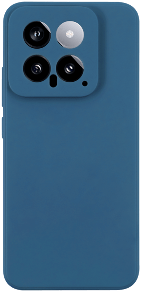 Xiaomi 14 szilikon tok kameravédővel matt sötétkék