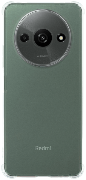 Xiaomi Redmi A3 szilikon tok közepesen ütésálló légpárnás sarok kameravédővel átlátszó