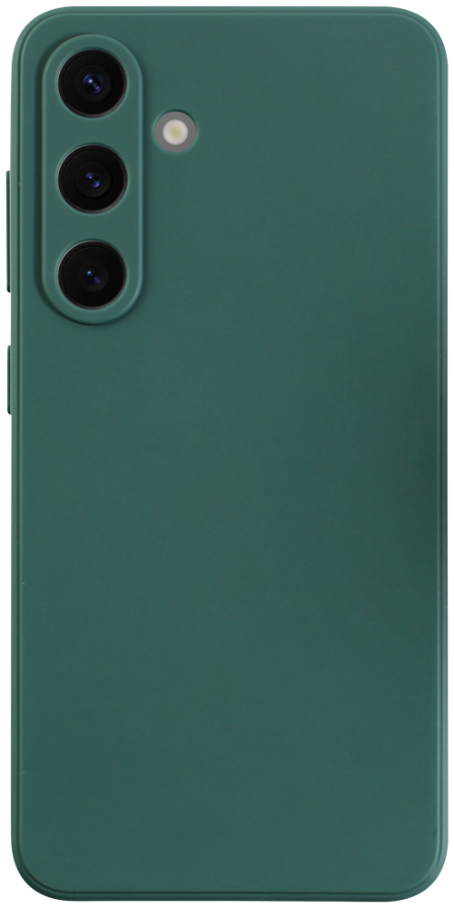 Samsung Galaxy S24 (SM-S921B) szilikon tok kameravédővel matt sötétzöld