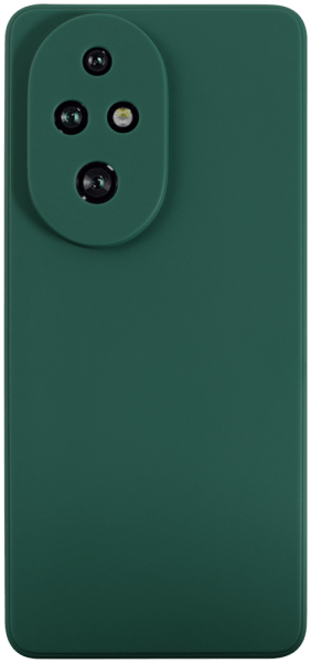 Honor 200 Pro szilikon tok kameravédővel matt sötétzöld