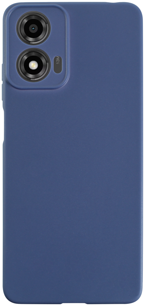 Motorola Moto E14 szilikon tok kameravédővel matt sötétkék