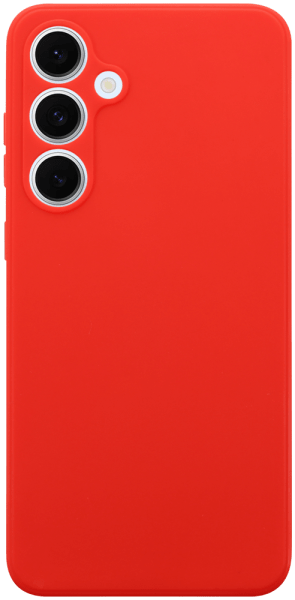 Samsung Galaxy S24 FE (SM-S721B/DS) szilikon tok kameravédővel matt piros