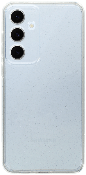 Samsung Galaxy S24 FE (SM-S721B/DS) szilikon tok kameravédővel csillogó átlátszó