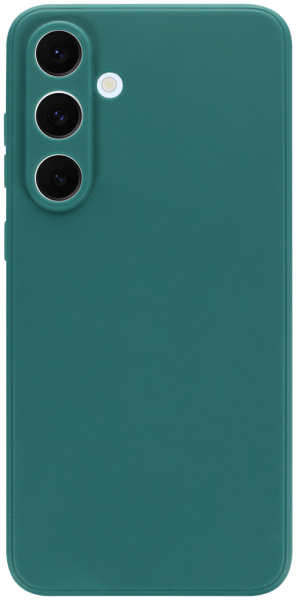Samsung Galaxy S24 FE (SM-S721B/DS) szilikon tok kameravédővel matt sötétzöld