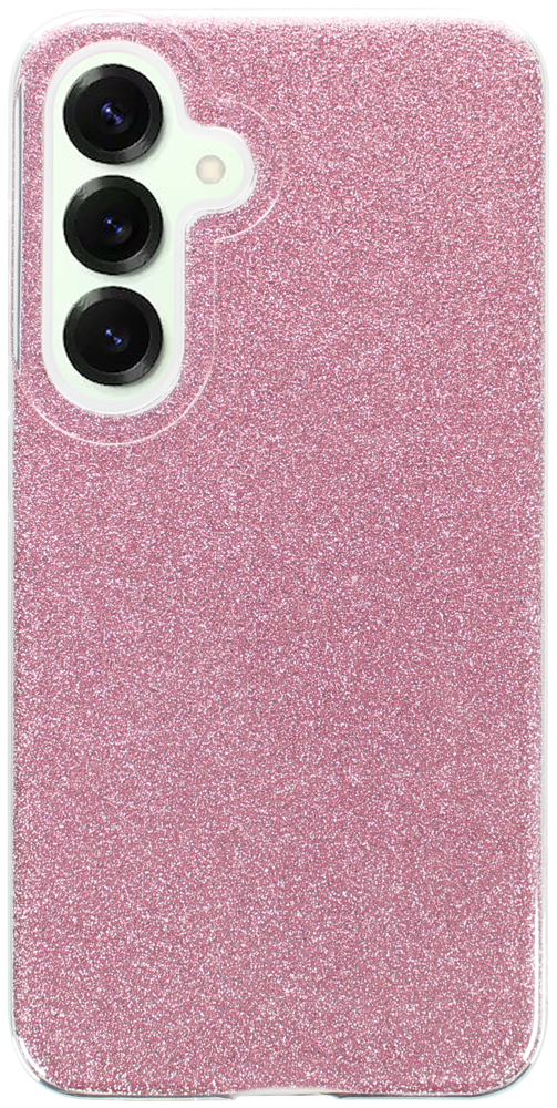 Samsung Galaxy S25 (SM-S931B) szilikon tok csillogó hátlap rózsaszín