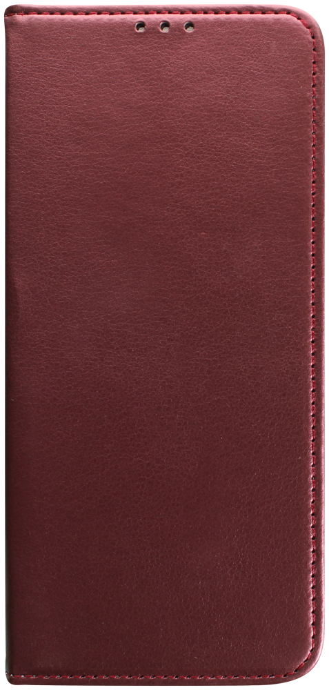 Motorola Moto G55 oldalra nyíló flipes bőrtok asztali tartó funkciós bordó