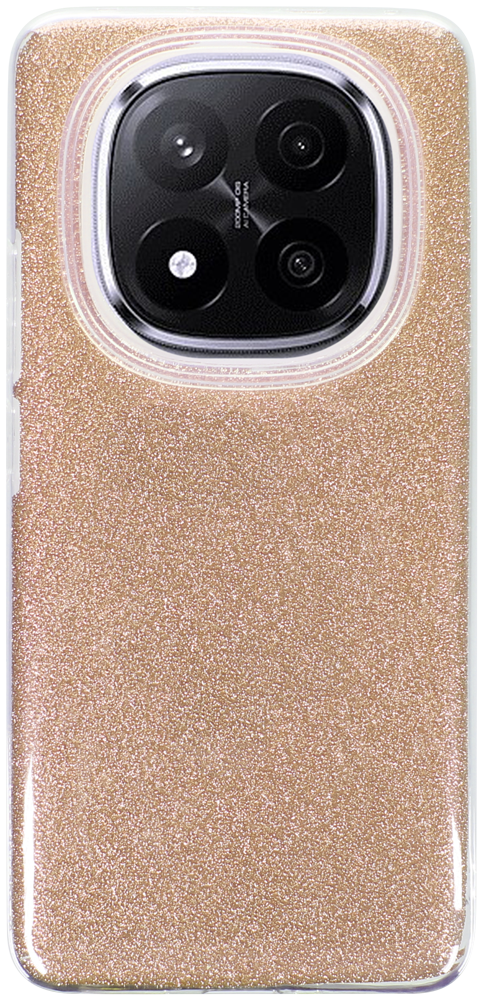 Xiaomi Redmi Note 14 Pro Plus 5G szilikon tok csillogó hátlap arany