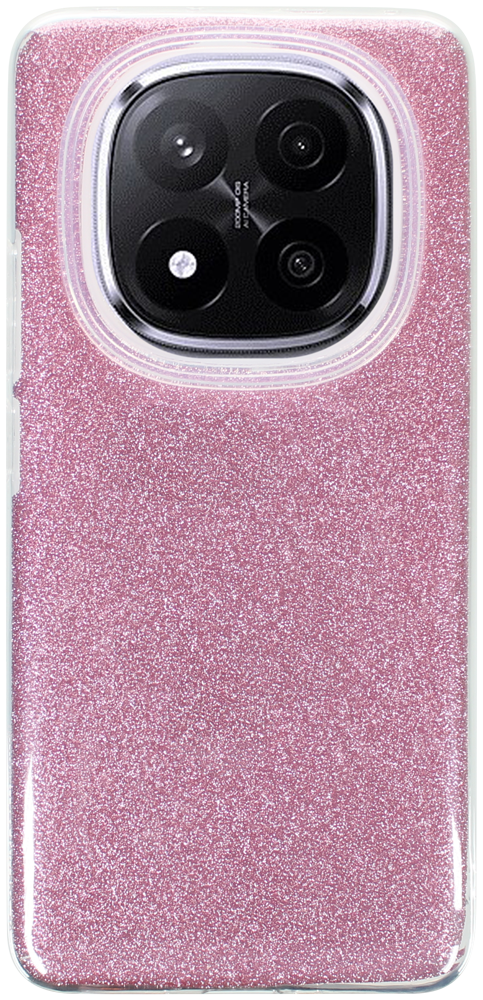 Xiaomi Redmi Note 14 Pro Plus 5G szilikon tok csillogó hátlap rózsaszín