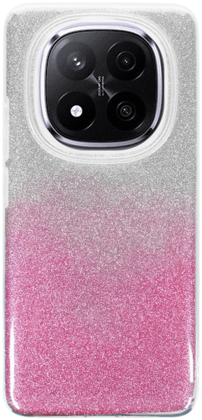 Xiaomi Redmi Note 14 Pro Plus 5G szilikon tok csillogó hátlap rózsaszín/ezüst