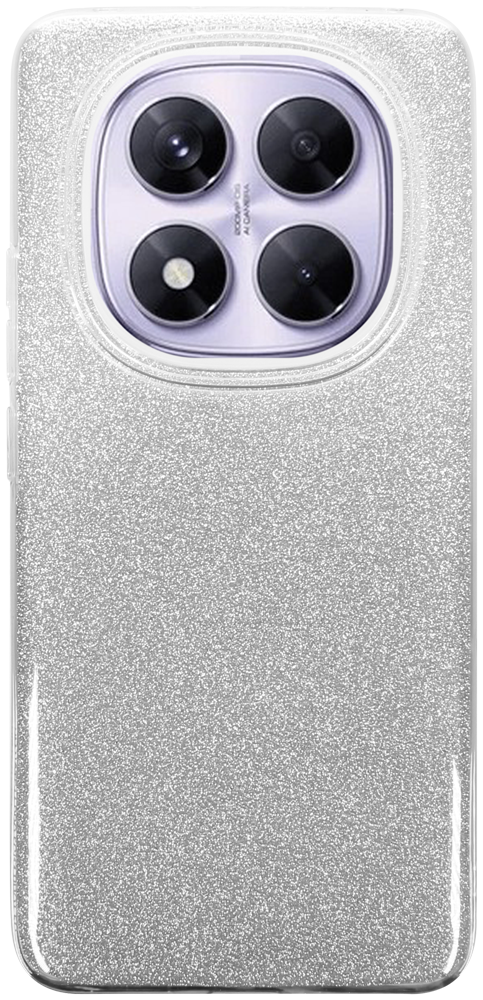 Xiaomi Redmi Note 14 Pro 5G szilikon tok csillogó hátlap ezüst