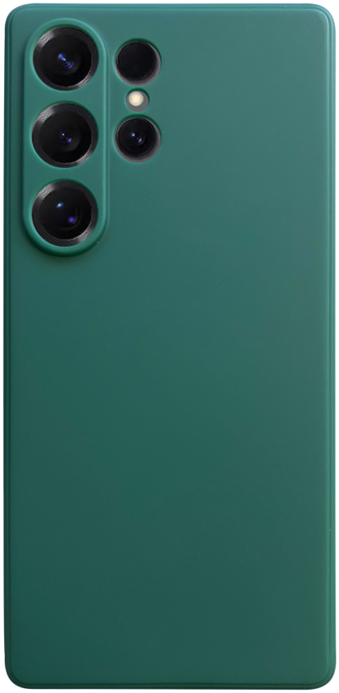 Samsung Galaxy S25 Ultra (SM-S938B) szilikon tok kameravédővel matt sötétzöld