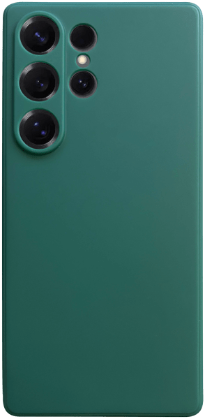 Samsung Galaxy S25 Ultra (SM-S938B) szilikon tok kameravédővel matt sötétzöld
