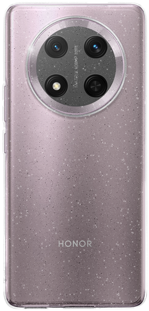 Honor Magic 7 Lite szilikon tok kameravédővel csillogó átlátszó