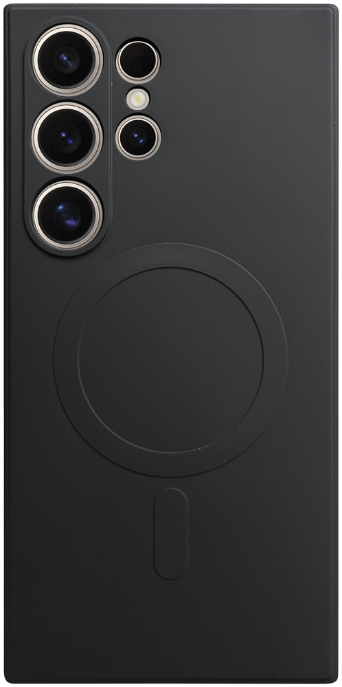 Samsung Galaxy S24 Ultra (SM-S928B) szilikon tok gyári MagSafe kameravédővel fekete