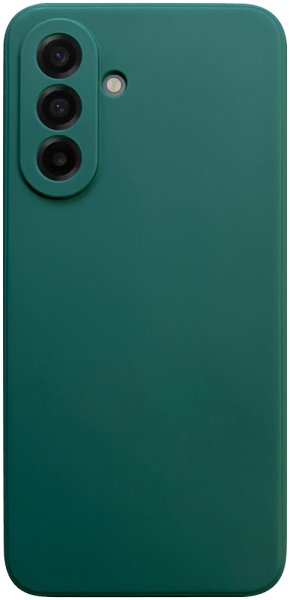 Samsung Galaxy A17 4G (SM-A175F) szilikon tok kameravédővel matt sötétzöld