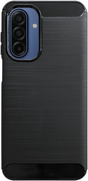 Samsung Galaxy A17 5G (SM-A176B) ütésálló szilikon tok szálcsiszolt-karbon minta légpárnás sarok fekete