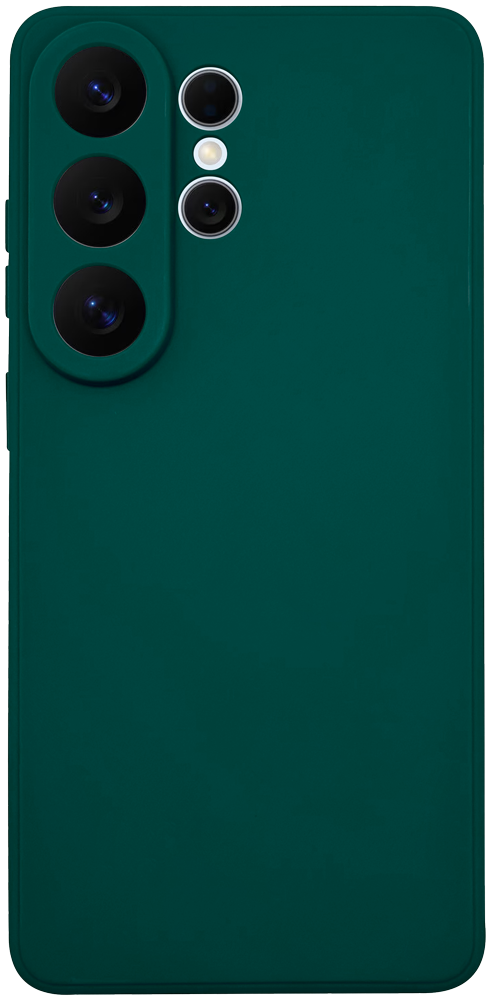 Samsung Galaxy S26 Ultra szilikon tok kameravédővel matt sötétzöld