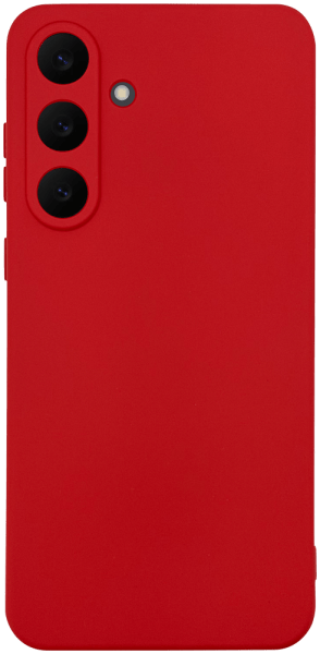 Samsung Galaxy S25 FE (SM-S731B) szilikon tok kameravédővel matt piros